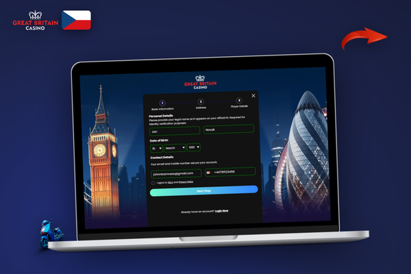 Hráč prochází sekci nápovědy GB Casino a samostatně řeší otázky ohledně vkladu nebo účtu
